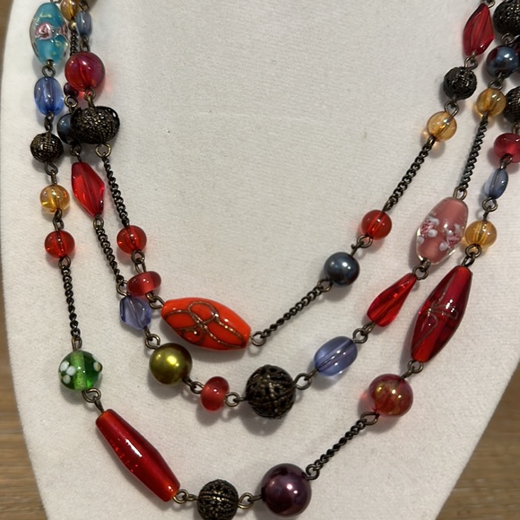 Murano glass bead necklace. - Picture 2 of 3